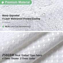 Load image into Gallery viewer, Dynamene White Fabric Shower Curtain, Waffle Weave Heavy Duty Hotel Luxury Cloth Shower Curtains for Bathroom, 72 Inch 256GSM Weighted Bath Curtain Set with 12 Plastic Hooks,72x72
