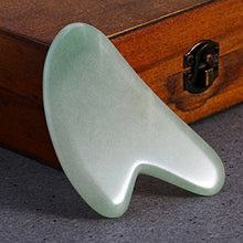 Load image into Gallery viewer, Rosenice Aventurine Gua Sha Scraping Massage Tools, Natural Stone Guasha Board for SPA Acupuncture Therapy Trigger Point Treatment (Gua sha Board)