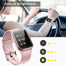 Load image into Gallery viewer, Anbes Health and Fitness Smartwatch with Heart Rate Monitor, Smart Watch for Home Fitness Tracking, Yoga, Exercise Bike, Treadmill Running, Compatible with iPhone and Android Phones for Women Men