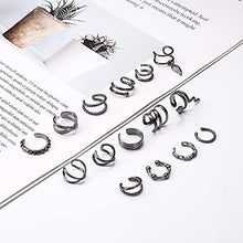 Load image into Gallery viewer, CASSIECA Women's Adjustable Non-Piercing Ear Cuffs Earrings Clip On Cartilage Helix Wrap Ear Jewelry Set
