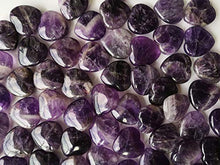 Load image into Gallery viewer, Loveliome 4 Pcs Natural Amethyst Love Heart Pocket Stone Healing Chakra Worry Stone(1 Inch)
