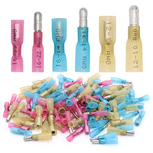 Load image into Gallery viewer, Ruikarhop 120PCS Heat Shrink Bullet Connectors Kit,Waterproof Electrical Female & Male Bullet Butt Terminals(12-10AWG,14-16AWG,18-22AWG)