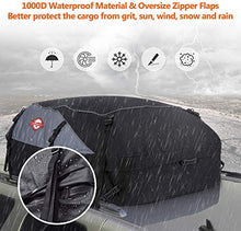 Load image into Gallery viewer, Adakiit Car Roof Bag Cargo Carrier, 20 Cubic Feet Waterproof Heavy Duty Car Roof Top Carrier with/Without Rack, Suitable for All Vehicles Cargo Bag Storage Luggage + 8 Reinforced Straps + Packing Bag