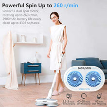 Load image into Gallery viewer, MARK LIVE Electric Spray Cordless Spin Mop Floor Cleaner Polisher Scrubber with Sprayer,LED,Adjustable Handle and Replaceable Microfiber & Reusable Mopping and Waxing Cloth