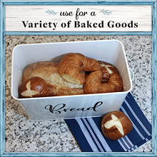 Load image into Gallery viewer, Home Acre Designs Bread Box - Large Farmhouse Decor Style Pantry Organization and Storage Container for Countertop - Rustic Kitchen Decor
