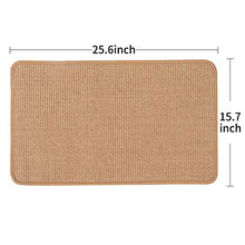 Load image into Gallery viewer, M&MKPET Natural Sisal Cat Scratcher Mat Horizontal Cat Floor Scratching Pad Rug Scratch Pad for Cat Grinding Claws & Protecting Furniture (25.6" 15.7")