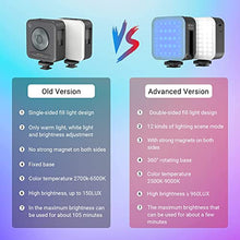 Load image into Gallery viewer, simorr Double-Sided 360° RGB Video Light +SMALLRIG LCD Monitor Shoe Adapter 1/4" Camera Hot Shoe Mount