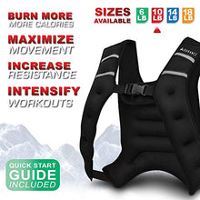 Load image into Gallery viewer, Adurance Weighted Vest Workout Equipment, 10lbs Body Weight Vest for Men, Women, Kids (10 Pounds, 4.54 KG)