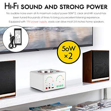 Load image into Gallery viewer, Bluetooth 5.0 Power Amplifier 2 Channel Stereo Mini Hi-Fi Integrated Amp 2.0 Wireless Audio Receiver for Home Speakers Headphone 50W x 2 with USB (Nobsound Tone, Silver)