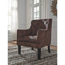 Load image into Gallery viewer, Signature Design by Ashley - Drakelle Accent Chair - Casual - Faux Leather - Brown