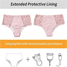 Load image into Gallery viewer, Intiflower Period Underwear for Women, Leakproof Period Panties, Lace Menstrual Underwear Breathable & Soft