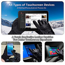 Load image into Gallery viewer, Touch Screen Winter Gloves Waterproof & Windproof for Motorcycle,Cycling,Riding,Running,Snow Sports, -10°F Cold Proof Cold Weather Gloves Warm Thermal Gloves for Men and Women Black (Medium)