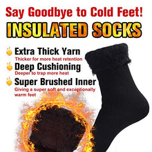 Load image into Gallery viewer, Busy Socks Winter Warm Thermal Socks for Men Women, Extra Thick Insulated Heated Crew Boot Socks for Extreme Cold Weather, 1 Pair Black, Medium