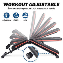 Load image into Gallery viewer, WILLY Adjustable Weight Bench for Full Body Workout Multi-Purpose Utility Weight Bench Foldable Flat Bench Press for Home Gym, Adjustable Strength Training Bench with Fast Folding