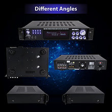 Load image into Gallery viewer, 4-Channel Home Audio Power Amplifier - w/ 70V Output - 1000 Watt Rack Mount Stereo Receiver w/ AM FM Tuner, Headphone, Microphone Input for Karaoke, Great for Commercial Entertainment Use - Pyle PT720A