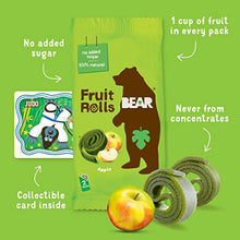 Load image into Gallery viewer, BEAR Real Fruit Snack Rolls - Gluten Free, Vegan, and Non-GMO - Apple (2 Rolls Per Pack) - Healthy School And Lunch Snacks For Kids And Adults 0.7 Ounce (Pack of 12)