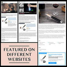 Load image into Gallery viewer, Wine Ziz Amazingly Simple Wine Opener with Foil Cutter Gift Set for Wine Lovers | Wine Pump Air Pressure Wine Bottle Opener Easy Cork Remover Corkscrew | Wine Bottle Openers Best Sellers (Black)