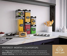 Load image into Gallery viewer, Airtight Food Storage Containers Set for Kitchen & Pantry Organization 7 PC - BPA Free Plastic Dry Food Storage Containers with Easy Lock Lids - Stackable Sugar, Flour & Cereal Canisters with Labels & Marker