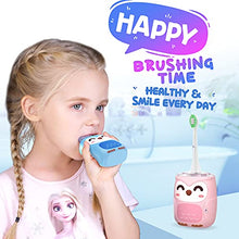 Load image into Gallery viewer, Kids Electric Toothbrush, Ultrasonic Autobrush Toothbrush Kids with 6 Modes, Whole Mouth Baby Toothbrush, IPX7 Waterproof, U Shaped Toothbrush for Children & Toddlers (2-6 Year) (Light Blue)