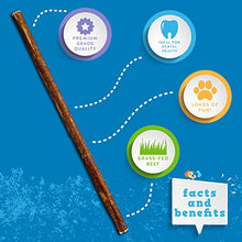 Load image into Gallery viewer, Jack&Pup Premium Thin Dog Bully Sticks 12 inch Bully Sticks for Dogs, Healthy Dog Treats Bully Sticks Odor Free Bully Sticks for Medium Dogs - 100% Beef Dog Chews, Pizzle Chew Sticks for Dogs (5 Pack)