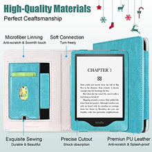 Load image into Gallery viewer, DMLuna Kindle Paperwhite Case, Fits 11th Generation 2021, 6.8”, Hands Free Stand Smart Protective Durable Premium PU Leather Cover with Auto Sleep Wake, Hand Strap, Card Slot, Sky Blue