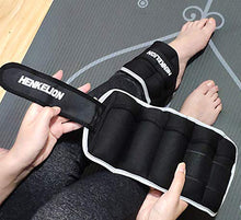 Load image into Gallery viewer, Henkelion 1 Pair 6Lbs Adjustable Ankle Weights for Women Men Kids, Wrist Weights Ankle Weights Sets for Gym, Fitness Workout, Running, Lifting Exercise Leg Weights - Each 3 Lbs Black