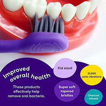 Load image into Gallery viewer, BURSTkids Electric Toothbrush with Soft Charcoal Black Bristles, Small Head & Comfort Grip, 2 Minute Built in Timer, for Kids Ages 3+, Children Toothbrush for Healthier Smiles for, 2 Modes, Blue