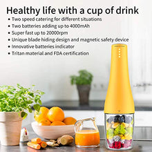 Load image into Gallery viewer, Portable Blender, Smoothie Blender, Personal Size Blender USB Rechargeable Shakes and Smoothies Juicer Cup, with 4000mAh USB Batteries, BPA Free, Protein Juice Blender Mixer (Tritan)