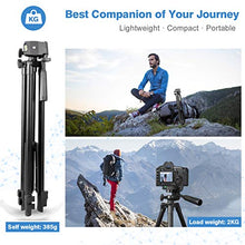 Load image into Gallery viewer, UBeesize 50” Phone Tripod Stand, Aluminum Lightweight Tripod for Camera and Phone, Cell Phone Tripod with Phone Holder and Carry Bag, Compatible with iPhone & Android