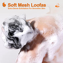 Load image into Gallery viewer, Eco-Friendly Natural Wooden Soap Dish & XL 75g Soft Shower Loofahs Balls