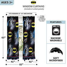 Load image into Gallery viewer, Franco Kids Room Window Curtain Panels Drapes Set, 82 in x 63 in, Batman