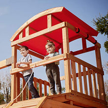 Load image into Gallery viewer, Little Tikes Real Wood Adventures Wildcat Falls Exclusive Wooden Outdoor Playset Playground with Slide, Swing Set and Climbing Wall for Kids Backyard Kids Activity, Amazon Exclusive