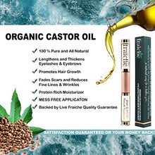 Load image into Gallery viewer, USDA Organic Castor Oil for Eyelashes and Eyebrows - All Natural Cold Pressed Castor Oil Eyelash Growth Serum with Mascara Tube - Caster Oil Eyebrow Growth Serum Eyelash Conditioner Lash Boost Serum