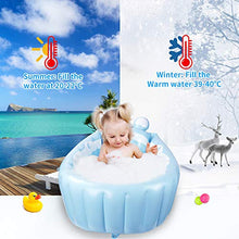 Load image into Gallery viewer, relaxing baby Inflatable Baby Bathtub, Newborn Baby Bathtub seat for Infant, Non-Slip Baby Pool for Sitting up, Portable Toddler tub Shower, Foldable Travel tub with Pool Toy &air Pump Accessories.