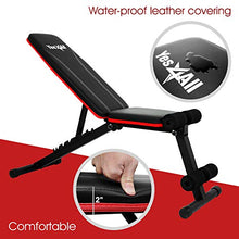 Load image into Gallery viewer, Yes4All Adjustable Weight Bench / Utility Weight Bench with Foldable Design - Multi-purpose Flat/Incline/Decline Bench for Home Gym (Red)
