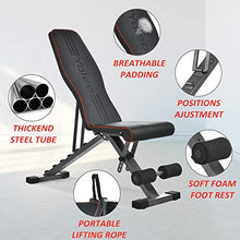Load image into Gallery viewer, Yoleo Adjustable Folding Weight Bench (2020 Special Edition), 330lbs Weight Capacity, Decline/Incline/Flat, Workout Bench for Home Gym, Strength Training Exercise