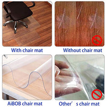 Load image into Gallery viewer, AiBOB 53 x 45 inches Office Chair mat for Hardwood Floor, Easy Glide for Chairs, Flat Without Curling, Polyethylene Floor Mats for Computer Desk