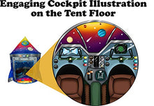 Load image into Gallery viewer, Rocket Ship Play Tent Playhouse | Unique Space and Planet Design for Indoor and Outdoor Fun, Imaginative Games & Gift | Foldable Playhouse Toy + Carry Bag for Boys & Girls | by Imagenius Toys