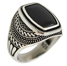 Load image into Gallery viewer, 925 Sterling Silver Jewelry Onyx Stone Men Ring (12)