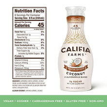 Load image into Gallery viewer, Califia Farms - Almond Milk, Toasted Coconut, 48 Oz | Dairy Free | Soy Free | Plant Based | Nut Milk | Vegan | Non-GMO | 45 Calories | High Calcium
