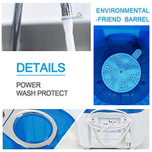 Load image into Gallery viewer, KUPPET Mini Portable Washing Machine for Compact Laundry, 7.7lbs Capacity, Small Semi-Automatic Compact Washer with Timer Control Single Translucent Tub