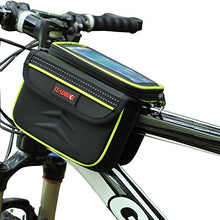 Load image into Gallery viewer, DRUnKQUEEn Waterpoof Frame Front Tube Pannier Bike Bicycle Cycling Saddle Bag Biking Gear with Detachable Cellphone Case Touchscreen Pouch Holder & Reflective Stripe