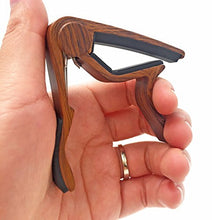 Load image into Gallery viewer, WINGO Guitar Capo for Acoustic and Electric Guitars - Rosewood with 5 Picks