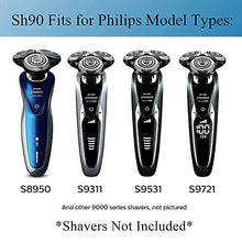 Load image into Gallery viewer, SH90/72 Replacement Heads for Philips Norelco Series 9000, Upgrade SH90 Replacement Blades