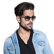 Load image into Gallery viewer, Ray-Ban RB2132 New Wayfarer Square Sunglasses, Matte Havana/Polarized Green Gradient Blue, 55 mm