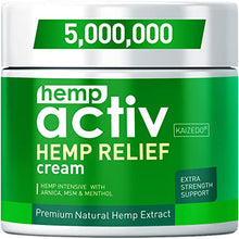 Load image into Gallery viewer, HEMPACTIV Hemp Pain Relief Cream | Hemp + MSM + Arnica + Menthol | Relieve Muscle, Joint & Arthritis Pain | Effective Hemp Pain Cream | 2oz