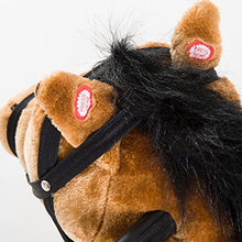 Load image into Gallery viewer, Qaba Durable Kids Plush Spring Style Horse Bouncing Rocker Toy with Realistic Sounds
