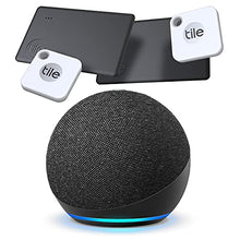 Load image into Gallery viewer, Tile Mate + Slim (2020) 4-Pack (2 Mates, 2 Slims) - Bluetooth Tracker, Item Locator & Finder for Keys, Bags, Wallets, Tablets and More with New Echo Dot 4th Gen Smart Speaker Alexa Charcoal