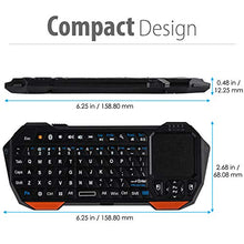 Load image into Gallery viewer, Fosmon Mini Bluetooth Keyboard (QWERTY Keypad), Wireless Portable Lightweight with built-in Touchpad, works with Apple TV, PS4, Smartphones and more