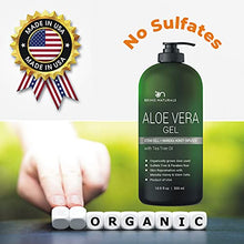Load image into Gallery viewer, Aloe vera Gel - from 100% Pure Organic Aloe Infused with Manuka Honey, Stem Cell, Tea Tree Oil - Natural Raw Moisturizer for Face, Body, Hair. Perfect for Sunburn, Acne, Razor Bumps 16.9 fl oz